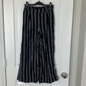 Striped marine and White summer pants